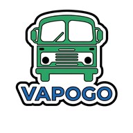 VAPOGO logo, a green bus